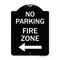 Signmission No Parking Fire Zone W/ Left Arrow Heavy-Gauge Aluminum Architectural Sign, 24" x 18", BW-1824-23673 A-DES-BW-1824-23673 - alternate 1